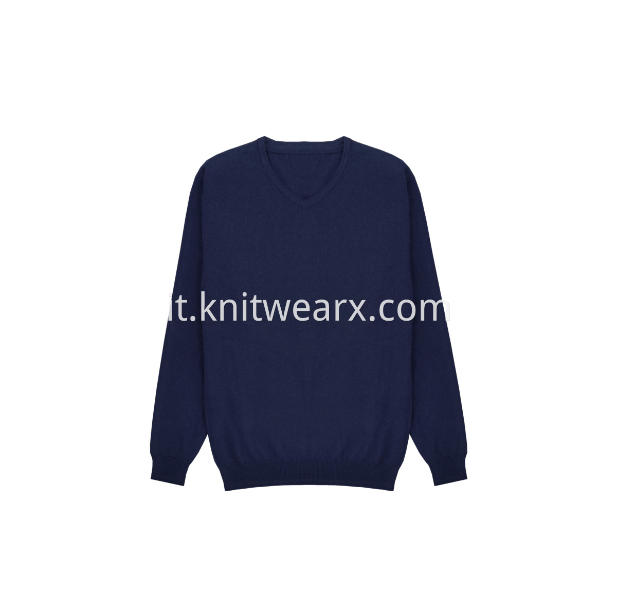 Men's Knitted Wool Sweater V-neck Pullover